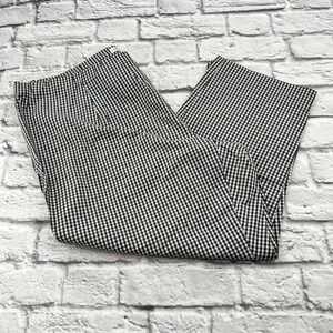 Coldwater Creek Womens 20 Black White Gingham Check Cropped Capri Pants